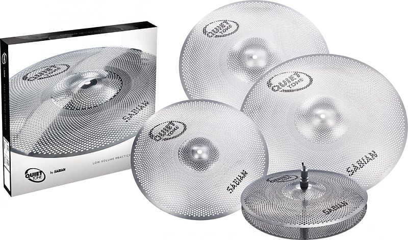 Sabian Quiet Tone Cymbals Set (14" HH, 16" & 18" Crashes, 20" Ride) QTPC504 image 1