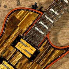 Tiger´s Eye top? I am not kidding you - this Chronos guitar has a real gemstone top! image 4