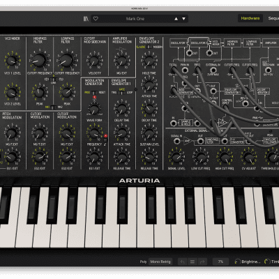 Arturia Korg MS-20 V Analog Synthesizer Virtual Instrument Software