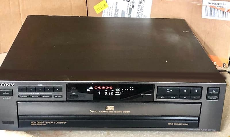 Sony CDP-C321 5 CD Changer CD Player 1990 Black | Reverb