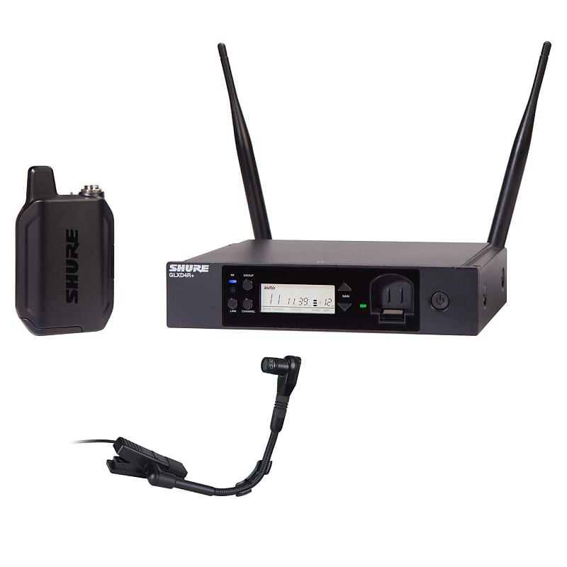 Shure GLXD14R+/B98 Dual Band Wireless Instrument Microphone System image 1