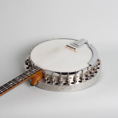 Ode  Model 35 Tenor Banjo,  c. 1963, ser. #815, tweed hard shell case. image 7