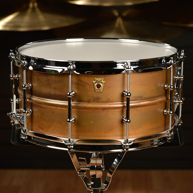 Ludwig LC663T Raw Copper Phonic 6.5x14" Snare Drum with Tube Lugs	 image 1