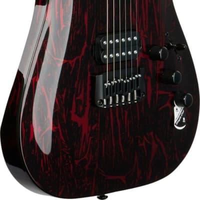 Schecter C-1 Silver Mountain Electric Guitar, Blood Moon image 8