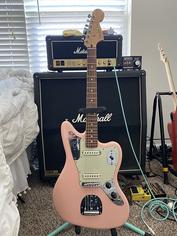 Fender Player Jaguar Shell pink | Reverb