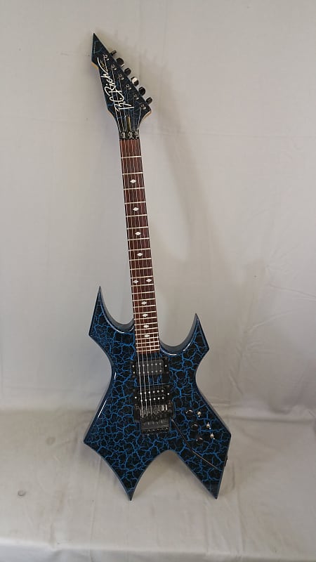 B.C. Rich NJ Series Warlock 1990s Blue Crackle | Reverb