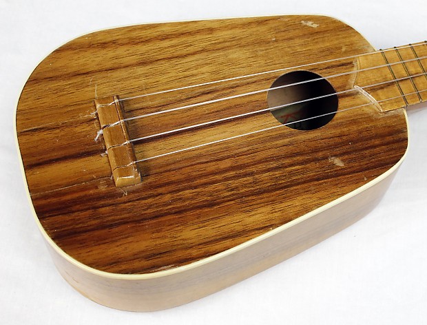 Kamaka Vintage 50 s 60 s Hawaiian Koa Gold Label KK Logo Pineapple Soprano Ukulele 40764