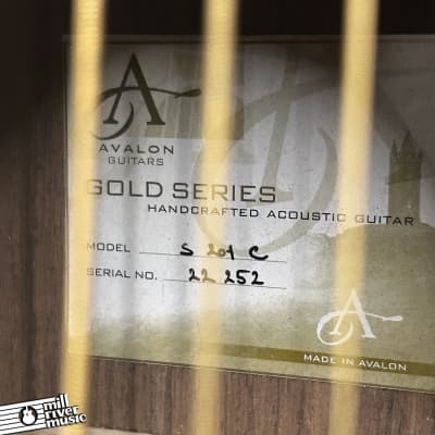 Avalon S 201C Cedar Rosewood Acoustic Guitar w/ SKB Hard Case Used image 5