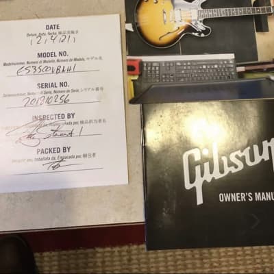 Rare” * Left Handed* 61’ vintage reissue, Gibson ES - 335 2021 - Nitrocellulose/Vintage ES-335  2021 - Tobacco Sunburst image 8
