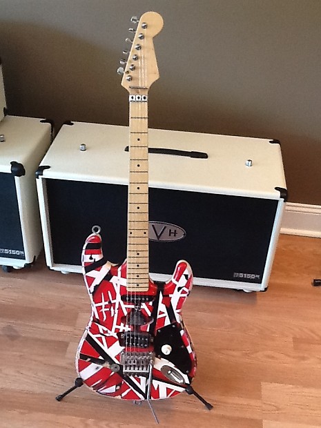 Eddie Van Halen Replica Frankenstrat Guitar Red Black White