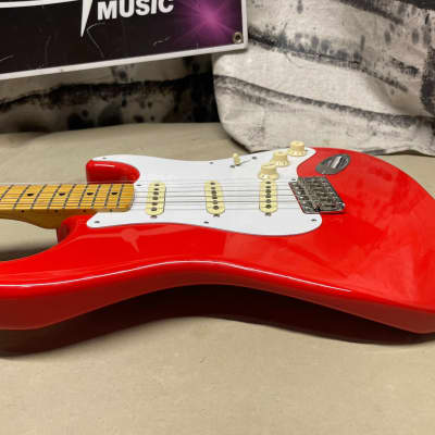 Fender FSR Special Edition '50s Stratocaster Guitar 2015 - Rangoon Red / Maple Neck image 11