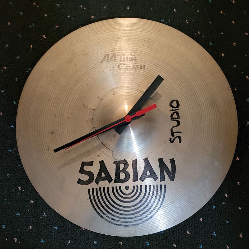Sabian cymbal clock wall art Reverb