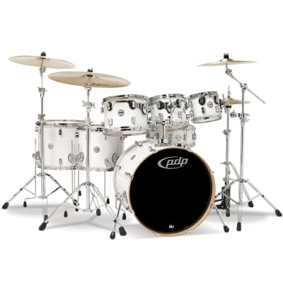 PDP Concept Maple 7-Piece Shell Pack - 22/14SD/16FT/14FT/12/10/8 Pearlescent White image 2