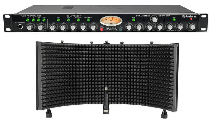 Presonus Studio Channel Recording Vacuum Tube Mic Preamp Strip+Isolation Shield  			