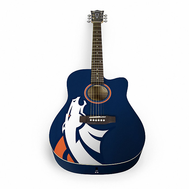 Woodrow Denver Broncos Acoustic Guitar Graphic image 1