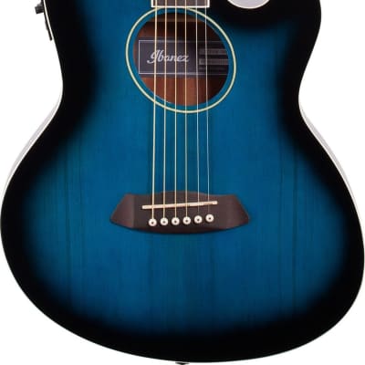 Ibanez TCY10E Talman Acoustic-Electric Guitar, Transparent Blue Sunburst image 2