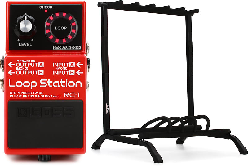 Boss RC-1 Loop Station Looper Pedal Bundle with On-Stage | Reverb