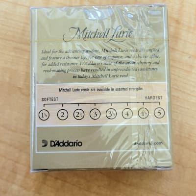 D'Addario RML10BCL Mitchell Lurie Bb Clarinet Reed - 3.5 (10-pack) image 3