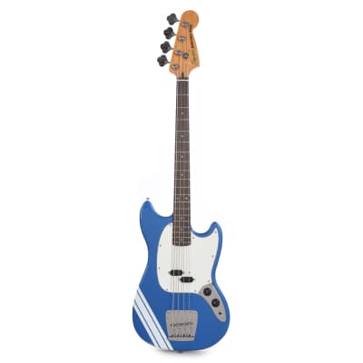 Squier Classic Vibe '60s Competition Mustang Bass Lake Placid Blue w/Olympic White Stripe (CME Exclusive) image 4