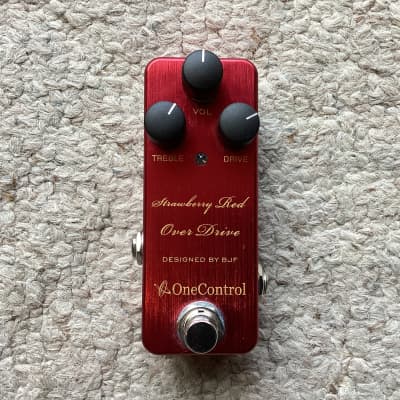 Reverb.com listing, price, conditions, and images for one-control-strawberry-red-overdrive