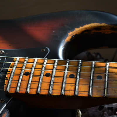 American Fender Stratocaster Sunburst Relic Noiseless Pickups image 10