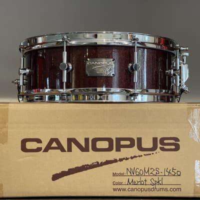 2021 Canopus Neo Vintage NV60-M2 Merlot Sparkle 5x14 Snare Drum M2