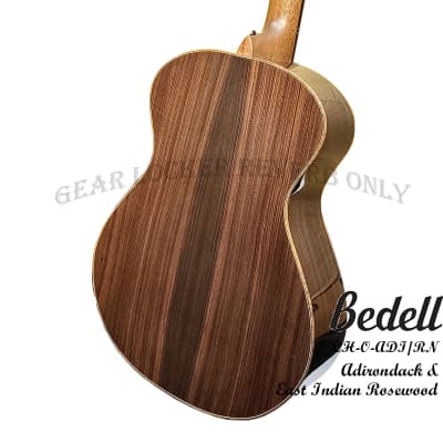 Bedell Coffee House Orchestra Natural Adirondack spruce & Indian rosewood handmade guitar image 8