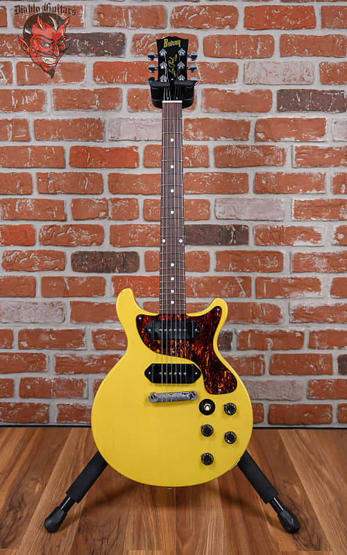 Burny Les Paul Junior DC 1980 Tv Yellow Guitar For Sale