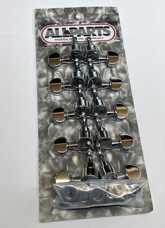 Grover Chrome 5x5 Sealed 10-string Pedal Steel Guitar Tuners | Reverb