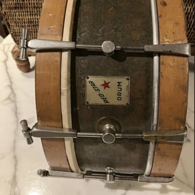 Red Star Hard to find antique snare drum aprox. 1920 - 1930 image 2