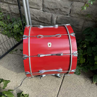 Ludwig 20” x 10” (Deep) - Red Marching / Concert Bass Drum Monroe Keystone image 2