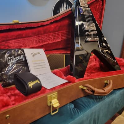 2023 Gibson USA 70's Flying V (Pre-Owned) - Black w/ Hard Case image 22