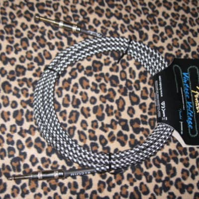 new A+ (with packaging) Fender Vintage Voltage Straight-Straight Instrument Cable 12 ft. Gray Tweed, p/n: 0990822002 image 6