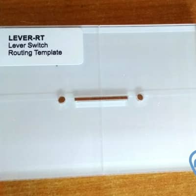 Lever Switch Routing Template - Transparent Acrylic - Guitar and Bass Luthier Tool for sale