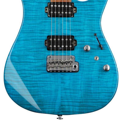 Ibanez Martin Miller Signature MM1 Electric Guitar - Transparent Aqua Blue image 3