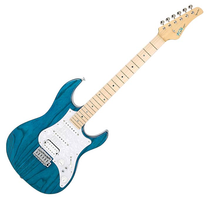 Fujigen Expert Odyssey Electric Guitar EOS-ASH-R Transparent Blue Maple