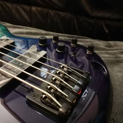 Ibanez SR875-BRG 5 String Bass Blue Reef Gradation image 11