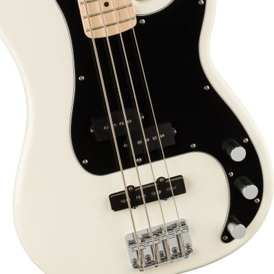 Squier Affinity Series Precision Bass PJ, Maple Fingerboard, Black Pickguard, Olympic White image 5