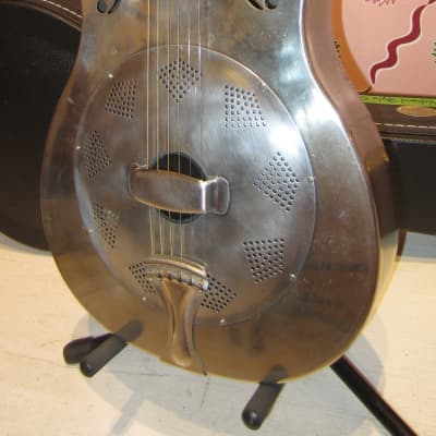 National Style 0 Resonator Guitar 1930 - Brass w Palm Tree Motifs for sale