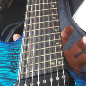 Kiesel Vader Multiscale 8 String Headless Guitar in Aquaburst image 5