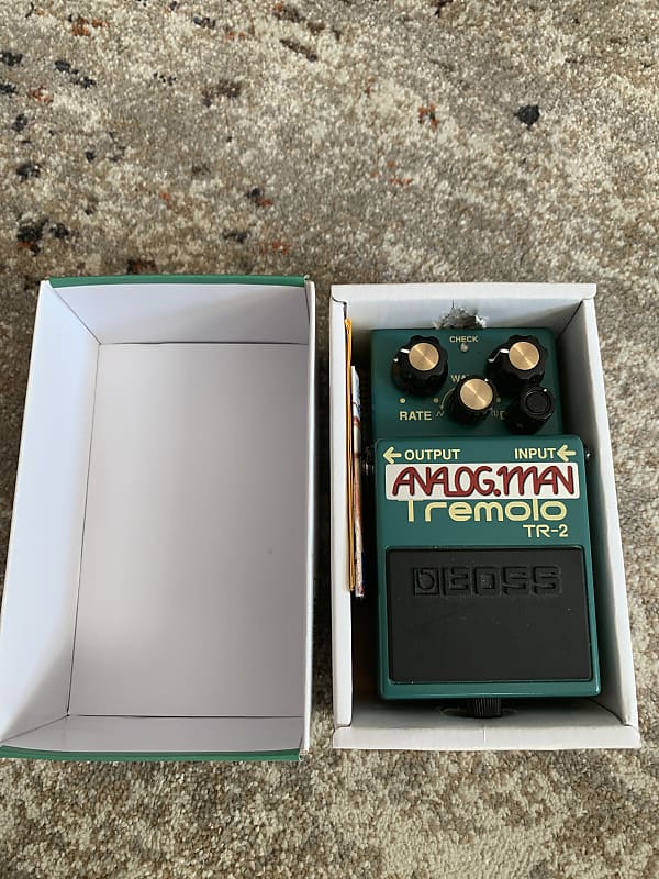 Boss TR-2 Analogman Super Mod w/ Ex. Vol Trim Pot & Blue LED