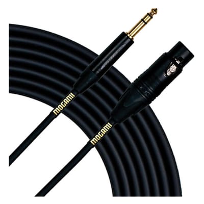 Mogami GOLD TRS-XLRF-10 Balanced Audio Adapter Cable 10 Foot with XLR-Female to 1/4" TRS Male Plug image 1