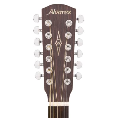 Alvarez AD60-12CE Artist Series Acoustic Guitar 12-String Natural Gloss image 6