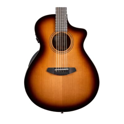 Breedlove Solo Pro Concert CE 12-String Red Cedar-African Mahogany Acoustic Electric Guitar with Ovangkol Bridge (Right-Handed, Edgeburst) image 5
