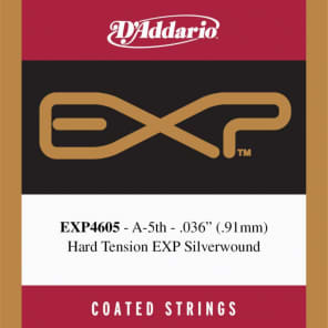 D'Addario EXP4605 Coated Classical  Guitar Single String Hard Tension Fifth String