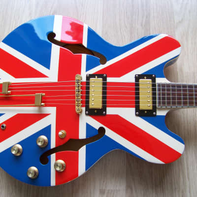 TPP Noel Gallagher "Union Jack" Custom Modified Epiphone Sheraton II Oasis Tribute - Mini Humbuckers image 2