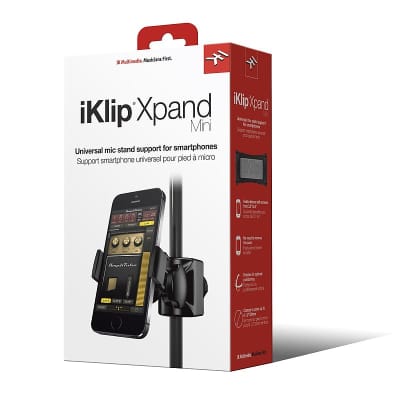 IK Multimedia iKlip Xpand Mini Smartphone Mic Stand Mount image 1