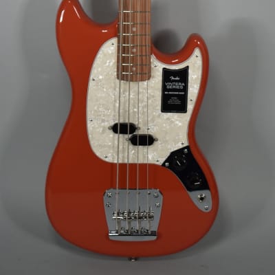 2022 Fender Vintera '60s Mustang Bass Fiesta Red Finish w/Gig Bag image 1