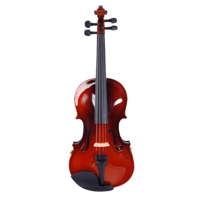 Glarry GV100 1/8 Acoustic Solid Wood Violin Case Bow Rosin Strings Shoulder Rest Tuner 2020s - Natural image 3