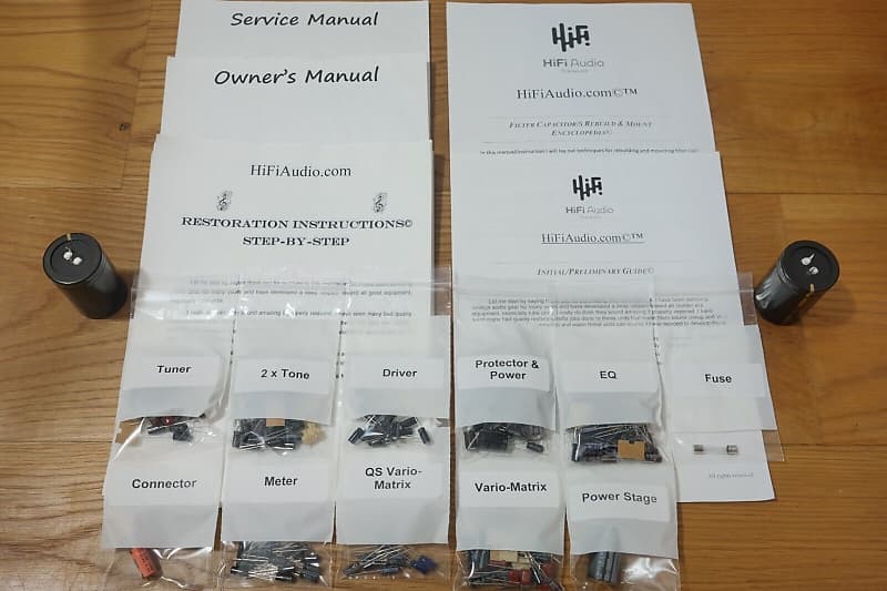 Sansui QRX-7500A restoration kit filter capacitor repair rebuild fix  			